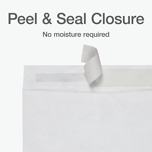 Columbian Self-Seal Mailers, Self-Sealing Envelopes, Made with DuPont Tyvek Material, 14 lb., Puncture, Tear and Moisture Resistant, White, 9" x 12", 100 per Box (1016969)