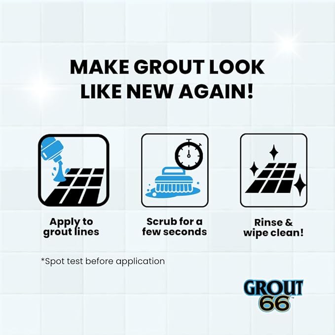 Armchem Grout66: Grout and Tile Cleaner with Low-Odor, Non-Fuming Formula Ideal for Heavy-Duty Cleaning, Quick Touch-Ups, and Tile Maintenance. This Three Quarts Kit ensures Effortless Cleaning.