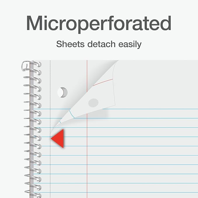 Oxford Spiral Notebooks, 2 Pack, 1 Subject, College Ruled Notebooks for School, 8 x 10.5 Inches, 70 Sheets, Assorted Colors, Back to School Supplies (1002522)