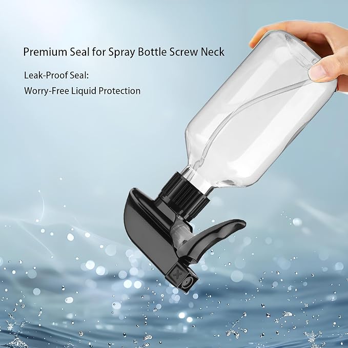 2 Pack Leakproof Spray Bottles 300ml - Adjustable Nozzle (Mist/Jet), Refillable PET Plastic for Hair, Cleaning, Plants, Travel | BPA-Free, No-Spill Design, Salon & Home Essentials (Brown)