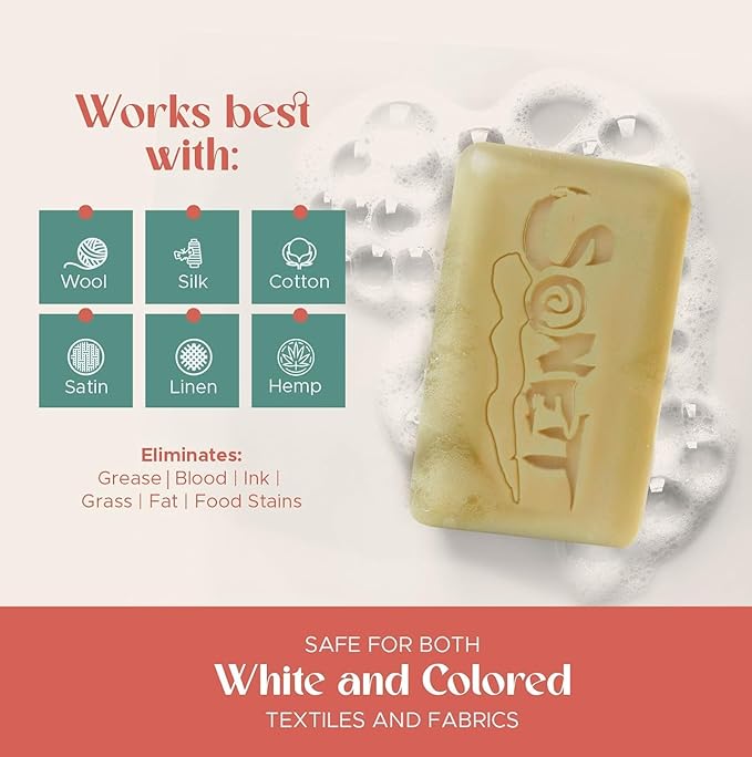 Sonett Organic Traditional Stain Removers Gall Soap, Highly Effective Against Marks Caused By Ink, Blood, Grease, Fruit.. (Pack of 1)
