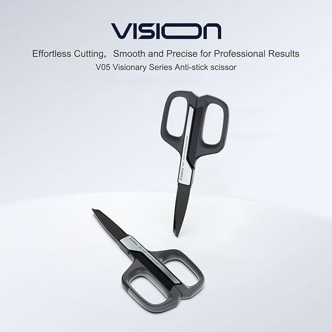 Comix 7-Inch Craft Scissors, Stainless Steel Blades, Ergonomic Handles, Ideal for Arts, Crafts and Office Use, Blue & Silver