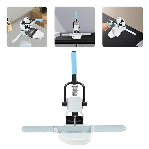 High Capacity Paper Hole Puncher, Manual Single Hole Punching Machine, Punches up to 300 Sheets for Home, Office or Schools Drill Diameter 3/4/8mm