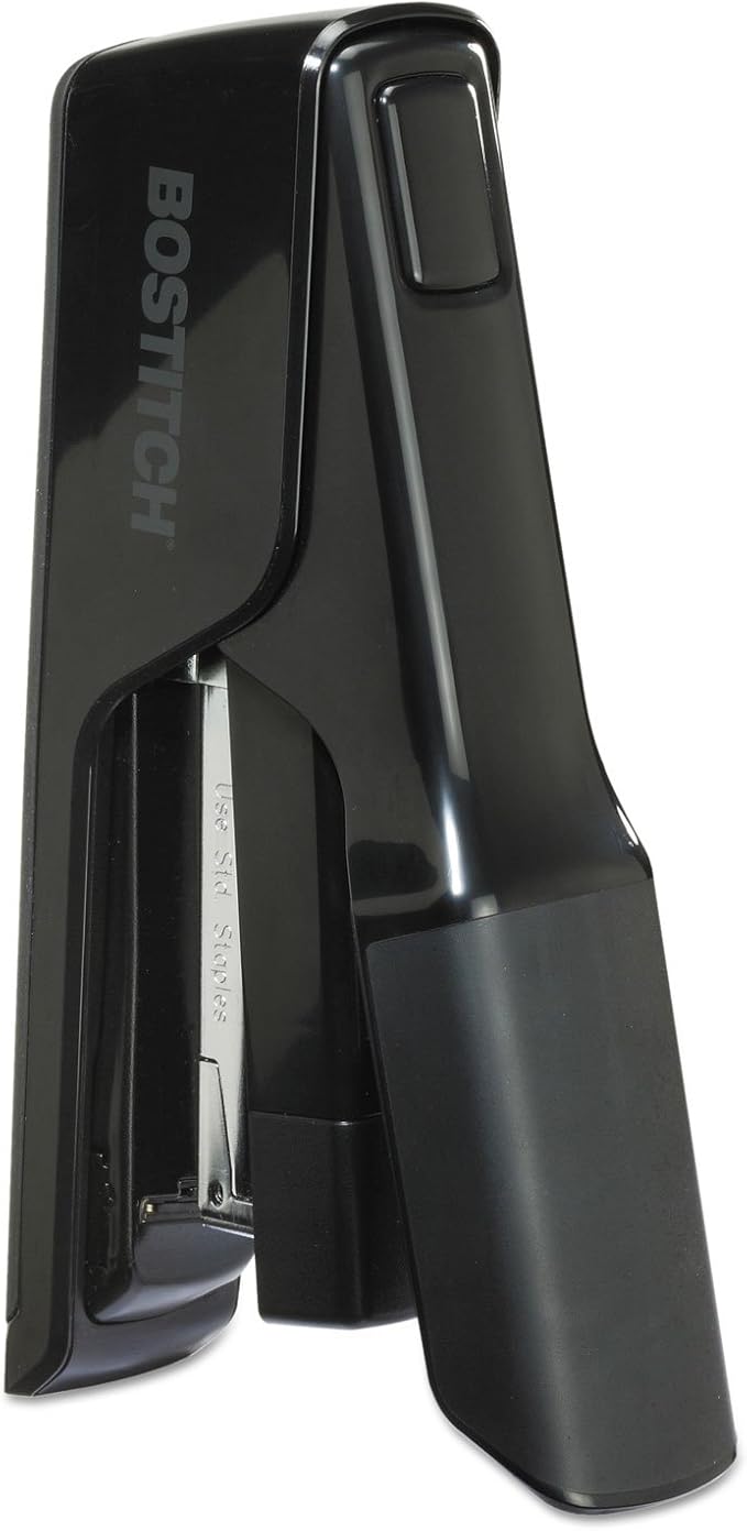 Bostitch Office EZ Squeeze 40 Sheet Flat Clinch Desktop Stapler, Reduced Effort, Black (B9040)