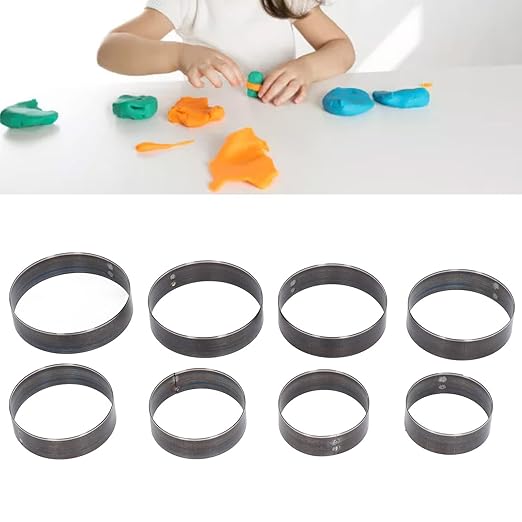 8 PCS Leather Hole Punch Cutting Dies, Belt Hole Puncher Dies for Leather, Round Shape Cardboard Cutting Hollow Hole Puncher Sets