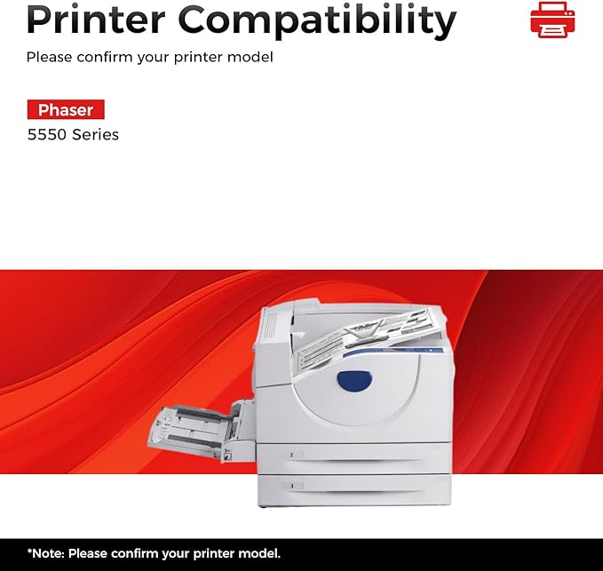 106R01294 Phaser 5550 Black High Capacity Toner Cartridge 2-Pack with chip Replacement for Xerox 106R01294 Toner Cartridges Compatible with Xerox Phaser 5550 Series Laser Printer Ink All-in-One Copier