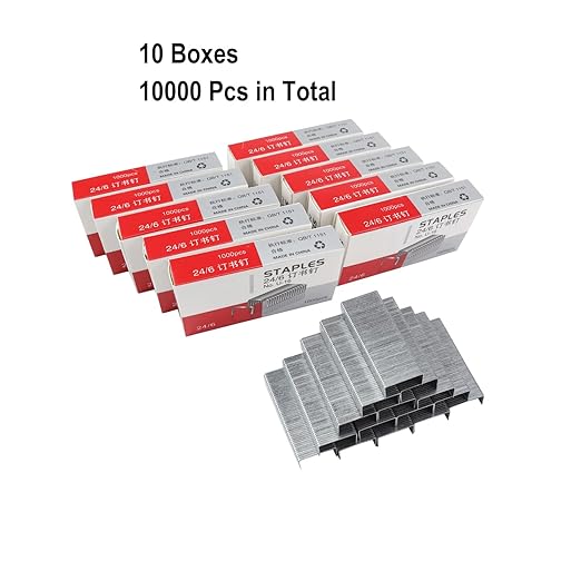 10000pcs No.12 Staples,Standard 1/4 Inch Length,24/6 Standard Staples for Most Standard Desktop Staplers