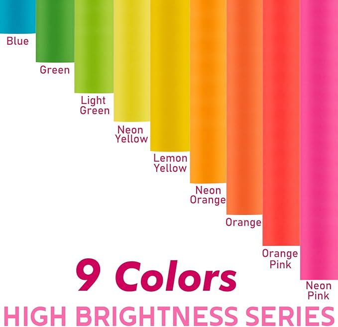 Colored Copy Paper 8.5X11 Inches,180 Sheets 9 Colors Brightness Color Paper Letter Size Printer Paper 24 lb/90GSM for Arts Crafts DIY Projects School Office Supplies Origami Kids