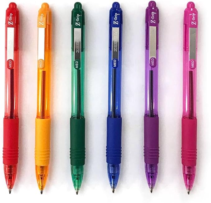 Zebra Pen Z-Grip Retractable Ballpoint Pen and Mechanical Pencil Set, Medium Point, #2 HB Lead Pencils, Assorted Ink Colors, School Supplies, Teacher Supplies, and Office Supplies, 18-Pack (23618)