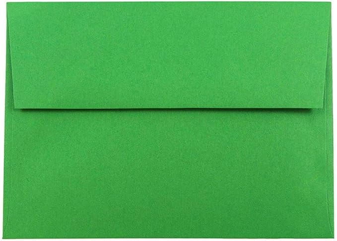 JAM PAPER A7 Colored Invitation Envelopes - 5 1/4 x 7 1/4 - Green Recycled - Bulk 1000/Carton