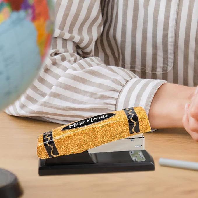 Personalized Glitter Stapler for Teacher with Name, Custom Back to School Supplies Appreciation Gift for Teacher