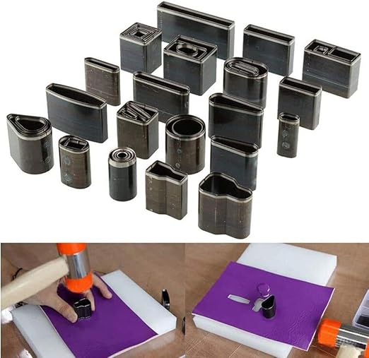 39 Shape Style Hollow Hole Puncher Leather Punching Tool,Mold Punching Die Set for Handmade DIY Leather Cutting Dies