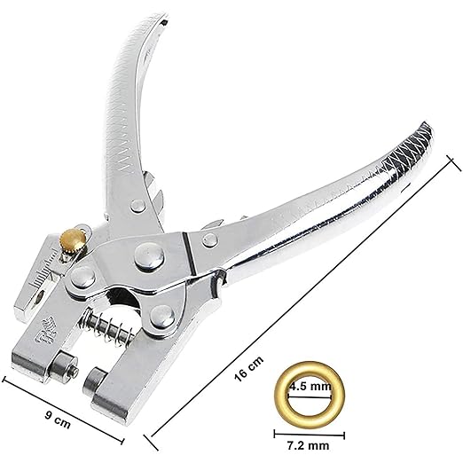 Eyelet Hole Punch Pliers, 3/16 in(5mm) Eyelet Grommet Pliers Kit Metal Eyelets Kits with 400PCS Multicolor Grommets Shoe Eyelets Grommet Sets for Leather Fabric Belt Clothes Decorative Repair