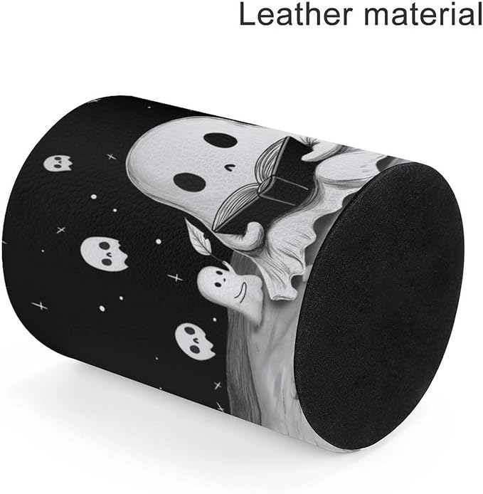Cute Ghosts Pen Holder Pencil Organizer Cute Pencil Cup Desk Decor Makeup Brush Holder PU Multifunctional Office Suppliesfor Home Classroom School