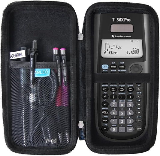 Anleo Hard Travel Case for Texas Instruments TI-36X Pro Scientific Calculator (Black)