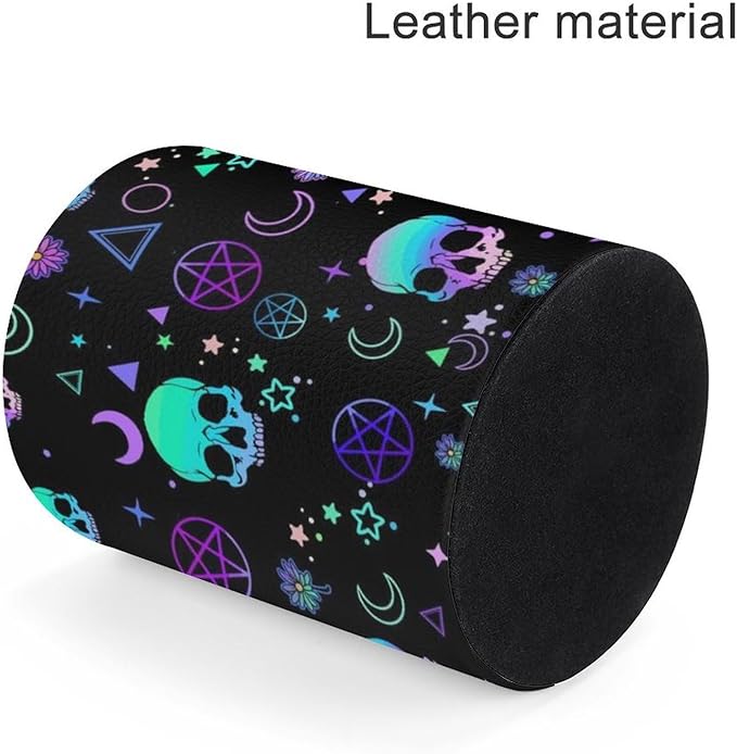 Magic Skull Pen Holder Pencil Organizer Cute Pencil Cup Desk Decor Makeup Brush Holder PU Multifunctional Office Suppliesfor Home Classroom School