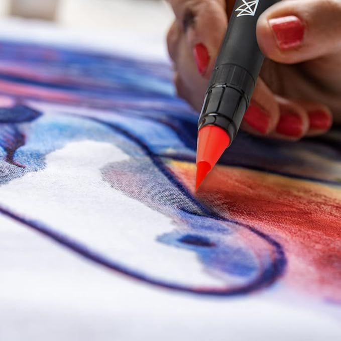 KINGART Pro Brush Pens, 12 Colors for Real Watercolor Painting with Flexible Nylon Brush Tips, Paint Markers for Coloring, Calligraphy and Drawing for Artists and Beginner Painters