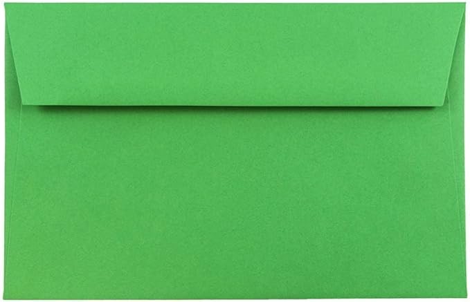JAM PAPER A9 Colored Invitation Envelopes - 5 3/4 x 8 3/4 - Green Recycled - 25/Pack