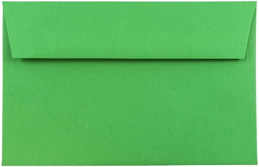 JAM PAPER A9 Colored Invitation Envelopes - 5 3/4 x 8 3/4 - Green Recycled - 25/Pack