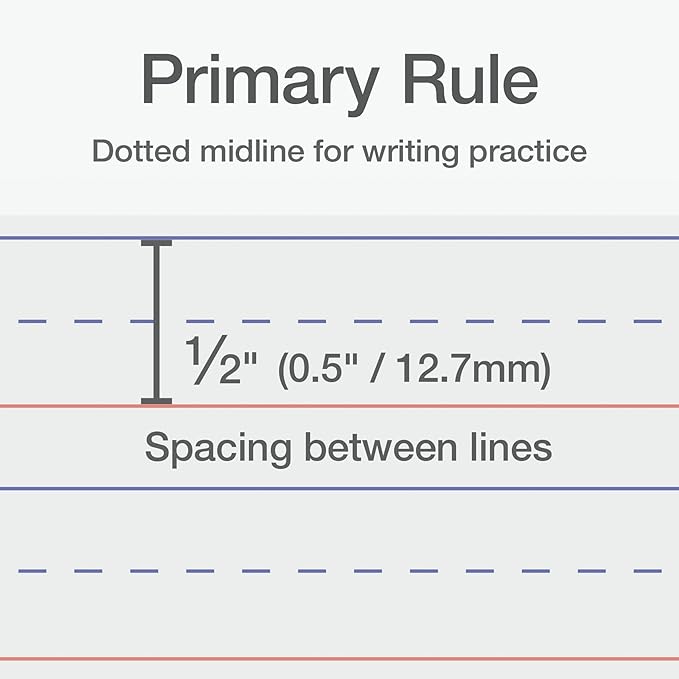 Oxford Primary Ruled Composition Notebooks, 9-3/4 x 7-1/2 Inches, Writing Practice for Kids, Grades K-2, Black Covers, 100 Sheets, 2 Pack (1002521)
