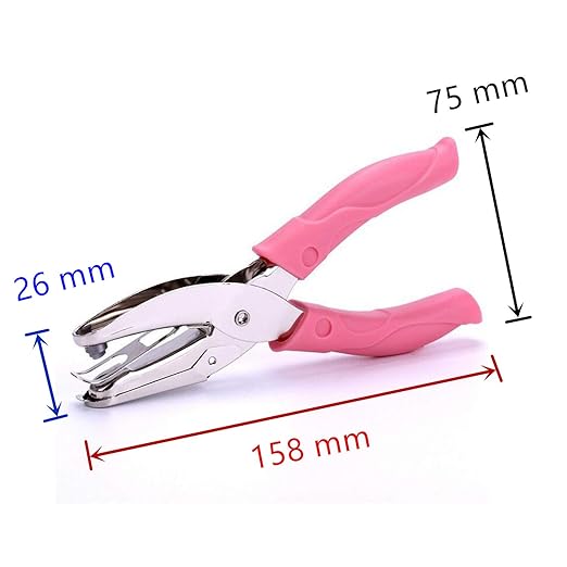 MIAO JIN 2Pcs 1/16" and 1/8" Handheld Metal Hole Punch for DIY Craft Paper Scrapbook Puncher Small Circle Shaped Hand Tool with Grip