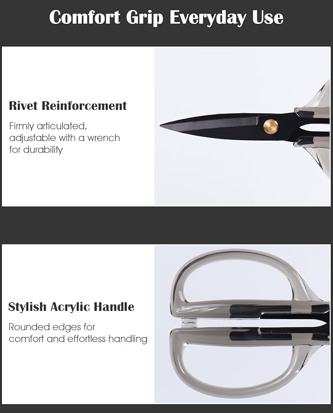 Kitchen Shears Scissors&Sharp Scissors, ARCHIKING 8.0inch Cooking Scissor-Meat and Poultry Shears, Dishwasher Safe, Acrylic Handel Scissors All Purpose Stainless Steel Utility Scissor