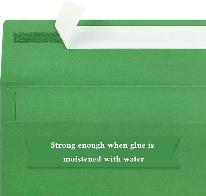 200 Pack #10 Business Envelopes, Green Standard Envelopes Self Seal, Letter Size Mailing Envelopes for Checks Letters Invoices Statements Birthday Graduation Wedding, 4 1/8 x 9 1/2 Inch