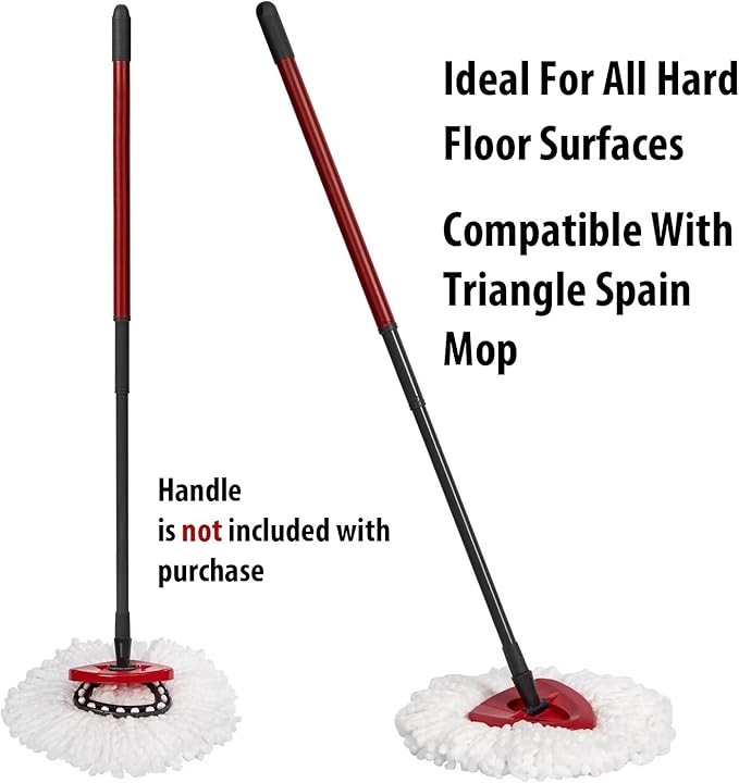 4-Pack Mop Replacement Heads for Ocedar Mop Replace Head EasyWrin Spin Mop Heads Replacements, Easy Cleaning Mop Head Replacement
