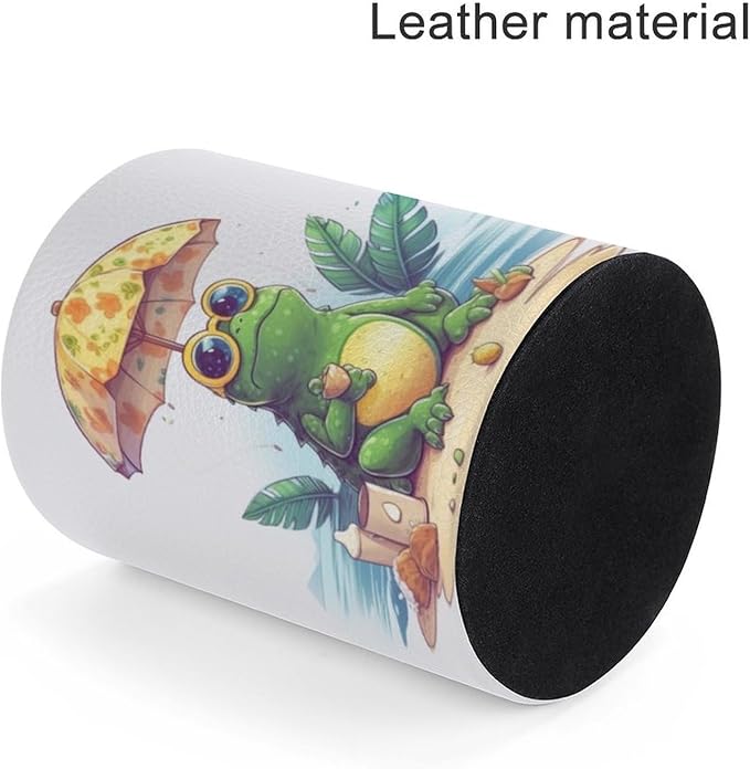 Frog Pen Holder Pencil Organizer Cute Pencil Cup Desk Decor Makeup Brush Holder PU Multifunctional Office Suppliesfor Home Classroom School