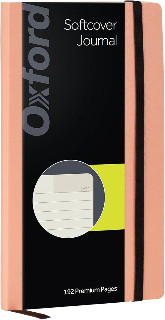 Oxford Journal, Lined Writing Notebook, Writer's Journal, Classic Notebook for School or Office, 192 Pages, 5" x 8.25", Softcover, Salmon (75505)