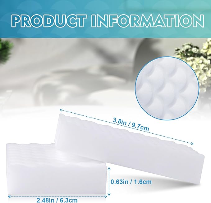 GLIMGLINT 12PK Magic Sponges Cleaning Eraser, Powerful Scrubber Foam Pads, 2X Density Stronger Sponge for Household, Multi-Surface Cleaning Supplies for Kitchen, Furniture, Bathroom, Sink, Wall