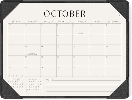 Jotsome Desk Calendar 2025-2026 with Desktop Mat, Desk Pad Calendar From Now to December 2026 14x10.5 inch, Desk Blotter Calendar for Home Office and School, Easy Planning, Black