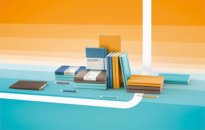 LEUCHTTURM1917 - Notebook Hardcover Medium A5-251 Numbered Pages for Writing and Journaling (Aquamarine, Plain)