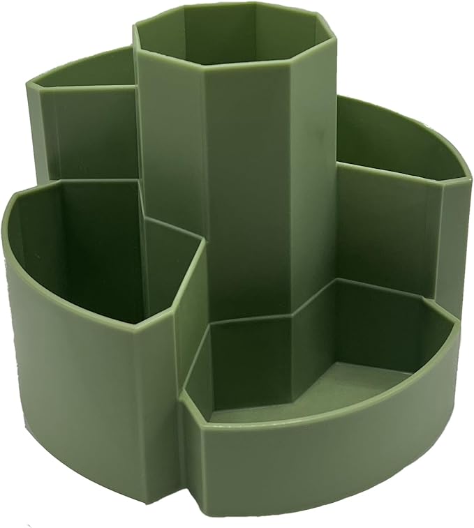 Pencil Pen Holder Desk Organizers Green Desktop Storage Stationery Supplies, Cute Cup Pot for Office, School, Art Supply