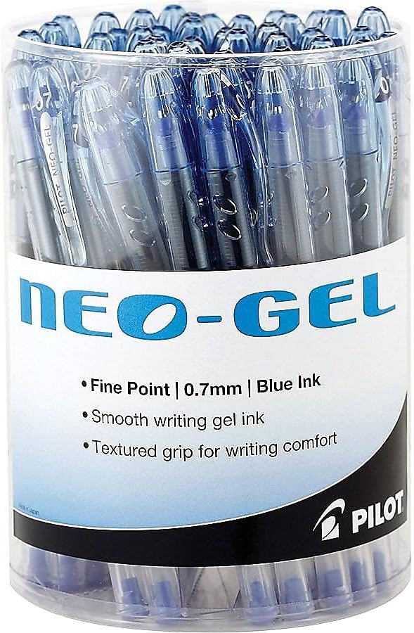 PILOT Neo-Gel Gel Pens, Fine Point, Blue Ink