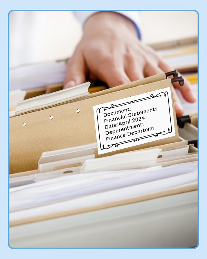 M110 Labels Compatible with Phomemo M110/M120/M200/M220/M221 Label Maker Printer, Black on White, 1.57"x 2.36"(40x60mm), Multi-Purpose Self-Adhesive Thermal Labels