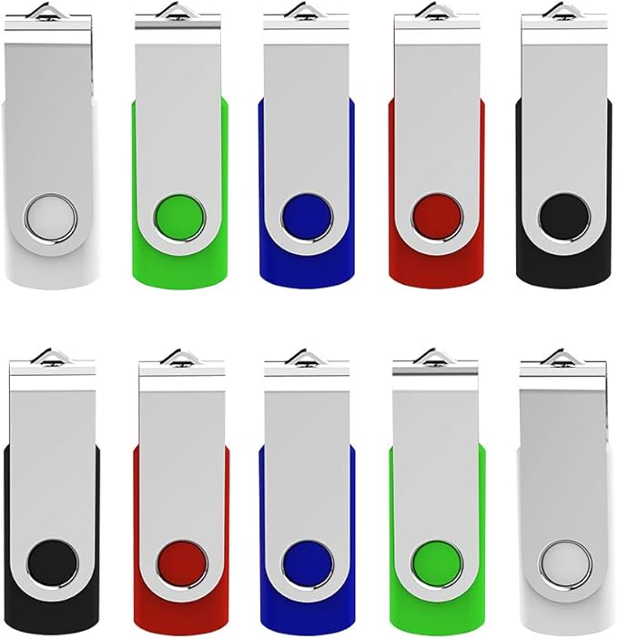 KEXIN USB 3.0 Flash Drive 64GB 10 Pack Thumb Drive 64G USB Drive USB 3.0 Drive 64 GB with LED Indicator