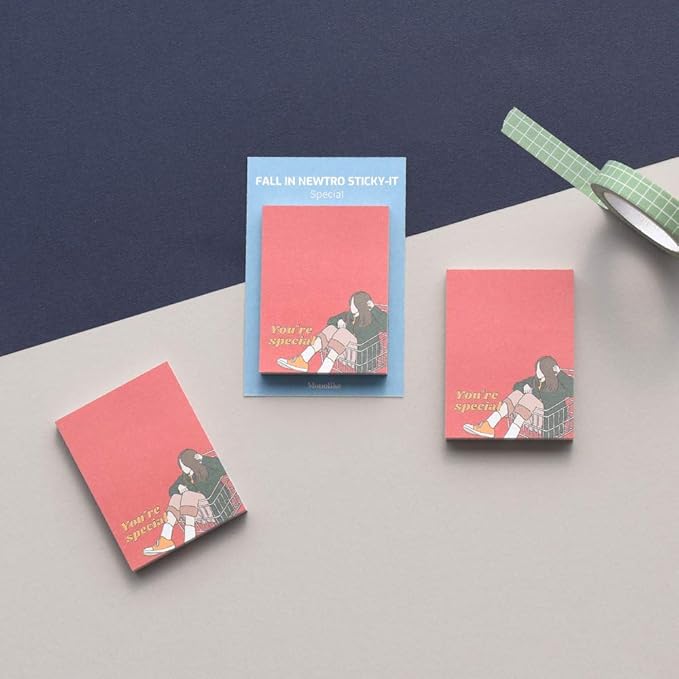 Monolike Fall in Newtro Sticky-It - 5p Set Self-Adhesive Memo Pad 50 Sheets
