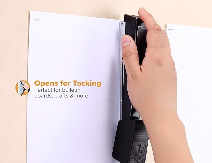 Bostitch Executive Full Strip Stapler - 20-Sheet Capacity, All-Metal Construction, Dual Clinch, 2-Pack