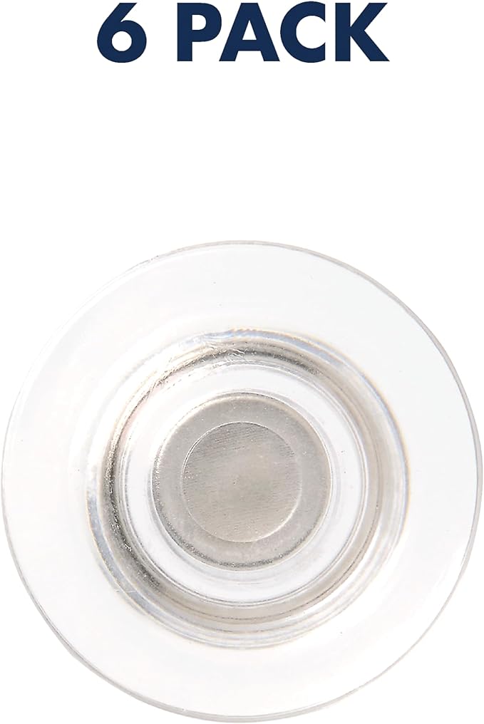 Quartet Strong Magnets, Glass Whiteboard, Dry Erase Board, Large, Clear Rare Earth Magnets, 6 Pack (85391)