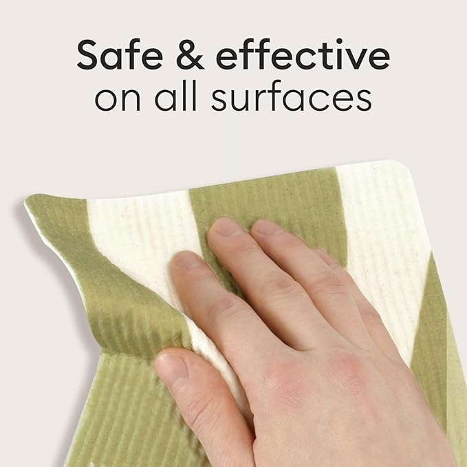 Vove Swedish Dishcloths 5-Pack, Coastal Calm - FSC Certified Cellulose & Cotton, Oeko-TEX Standard 100, Reusable Washable Kitchen Cleaning Cloths, Eco Friendly