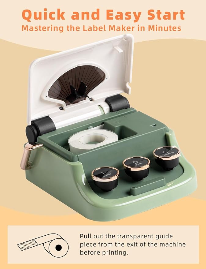 MakeID E1 Q1 Label Maker Tape Refills, 3-Roll 9/12/16mm Continuous Consumables Thermal Laminated Office Labeling Tape Replacement