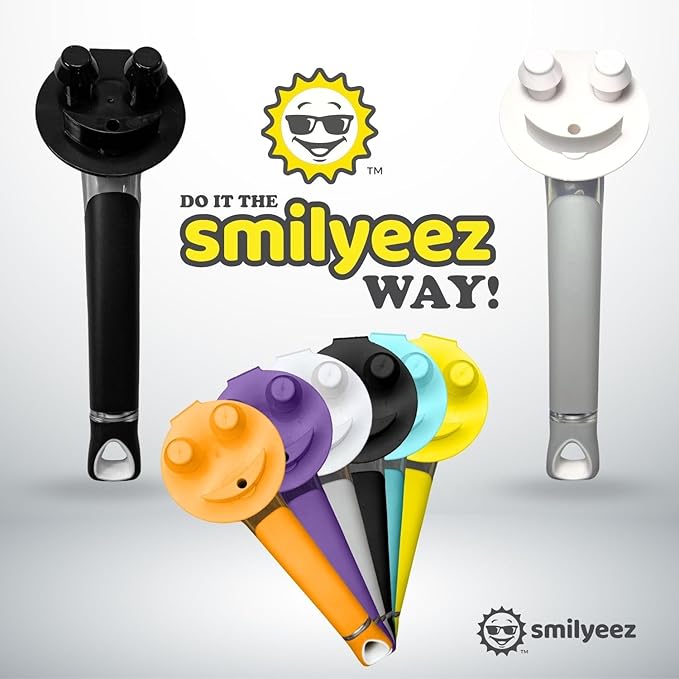 The Original Smiling Handle with Soap Dispensing for Scrub Daddy (Reg. TM) Sponge and Scrub Moji Sponge (White)