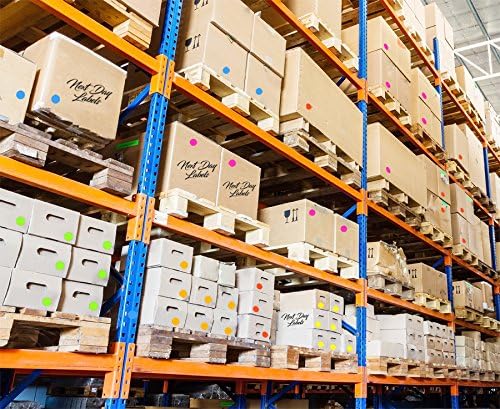 NextDayLabels - 8-1/2 x 11" Neon Color High Light Fluorescent Labels for Laser & Inkjet Printer (Orange Fluorescent, 2" Round - 20 Per Page | 500 Labels)