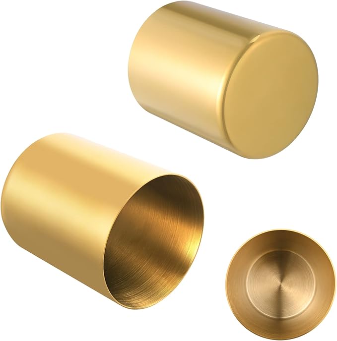 Gold Pencil Holder for Desk, 304 Stainless Steel Pencil Cup, Pen Holder Cup, Pen Pot, Makeup Brush Holder, Desktop Accessory Stationery Organizer