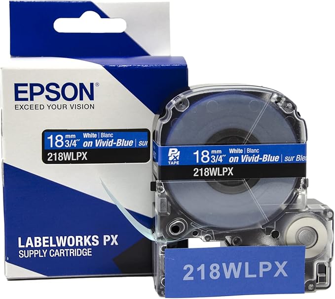 LABELWORKS Epson LW-K200PX Dark Blue Printer & Tapes Bundle - Label Maker and Blue Label Tapes