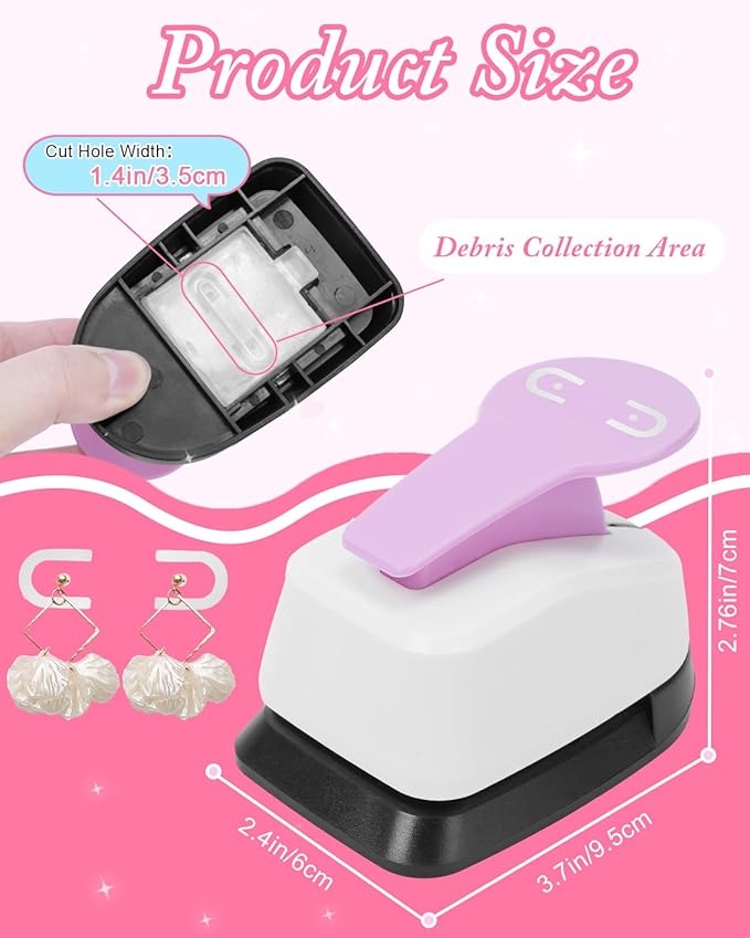 UCEC Leverback Earring Card Punch, Earring Hanging Card Hole Punch, Earring Hole Puncher Earring Cards with Holes for Selling & Displaying Jewelry to DIY