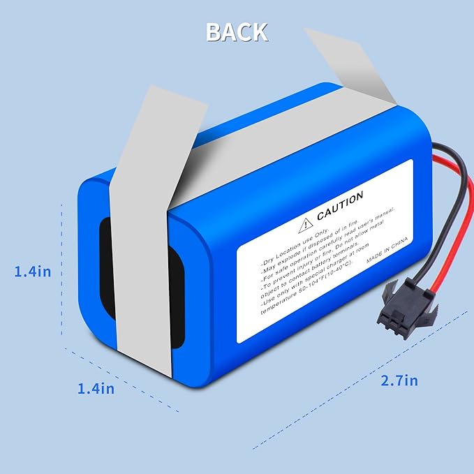 TZRONG M210 Battery Replacement for Lefant, Compatible with Lefant M210 M210B M210P M213 M213S Robot Vacuum Cleaner 2000mAh12.8V Li-ion Battery