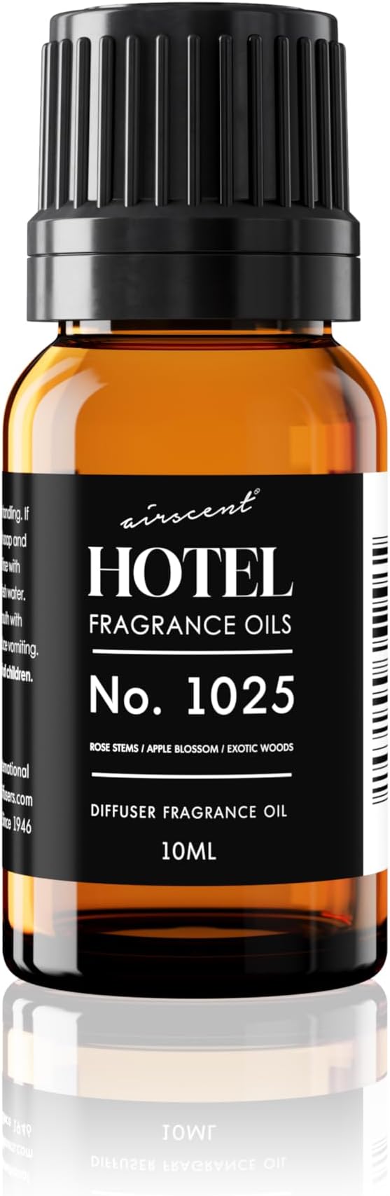 AirScent Hotel Diffuser Oil No. 1025 - Rose Stems Apple Blossom Exotic Woods - Hotel Scent Dupe Premium Fragrance Oil for Ultrasonic and Waterless Diffusers and Crafting - 10 mL, 0.34 fl oz Bottle