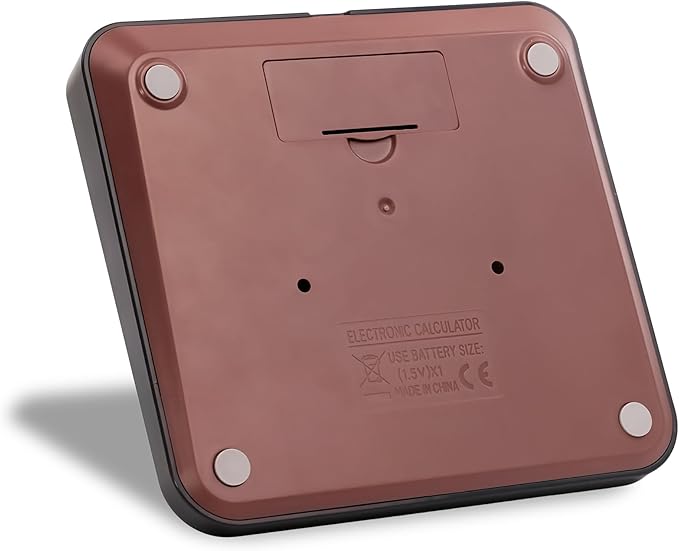 Standard Desktop Calculator, Dual Power (Solar & AA Battery), 14-Digit Large Display, Multifunctional Office Calculator (Black)